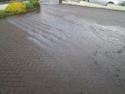 Cleaning Block Paving on Driveway in Ballinasloe