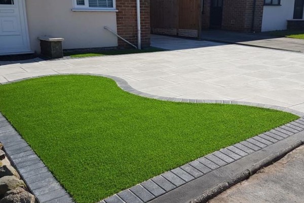 New Patio With Artificial Grass