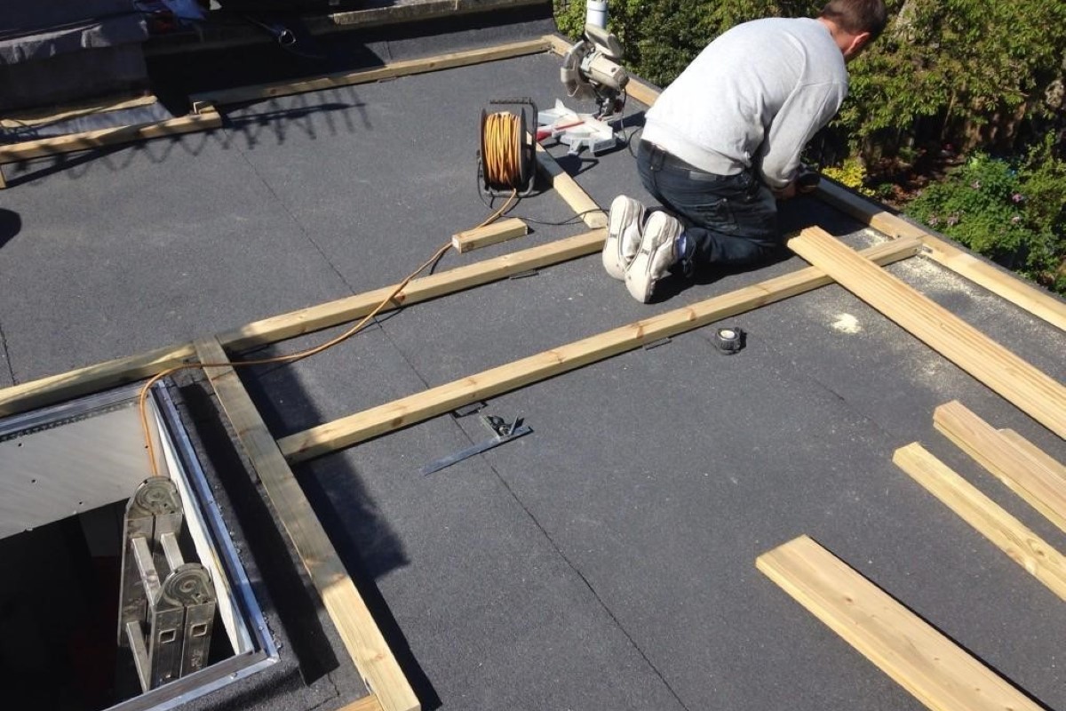 Our Roofer Fixing A Roof in Stillorgan